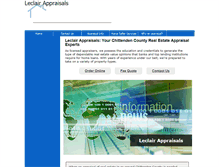Tablet Screenshot of leclairappraisals.com